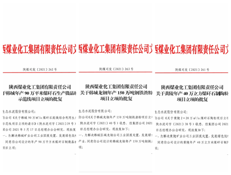 喜訊！生態(tài)水泥公司韓城、黃陵等三個(gè)固廢項目集中通過(guò)集團立項批復