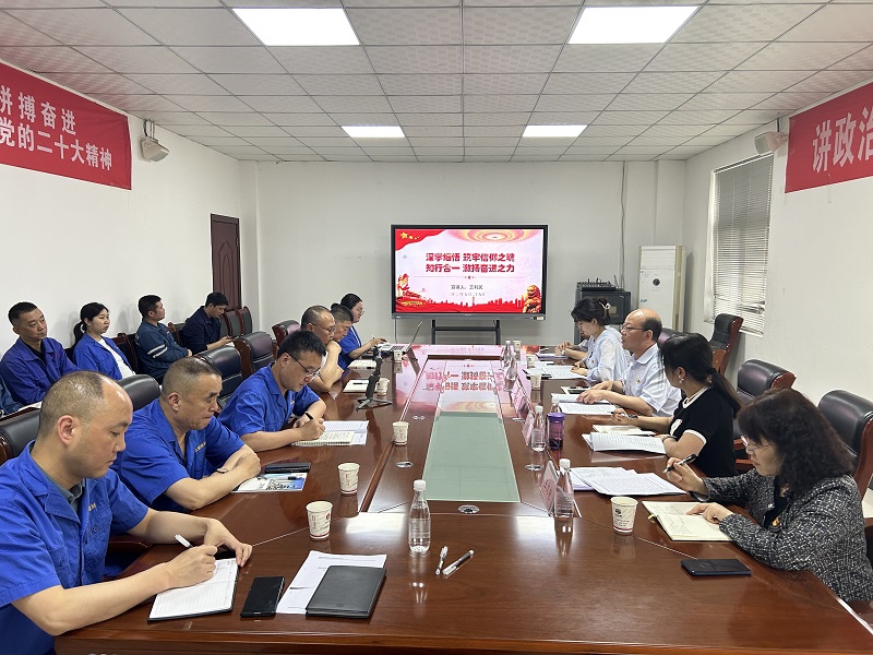 公司紀委書(shū)記王利民到賽柯瑞思公司講專(zhuān)題黨課和調研工作